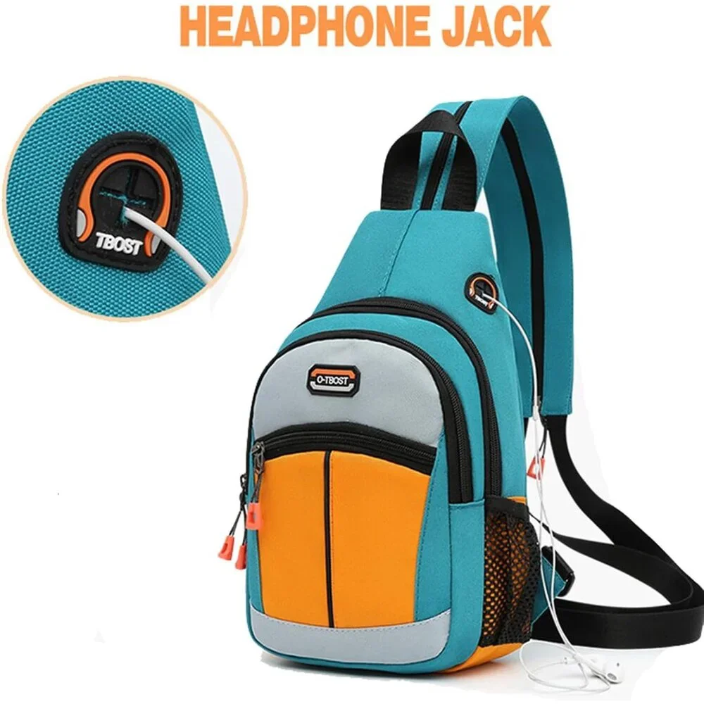 Teal and Orange Crossbody Bag - Picture 7 of 7